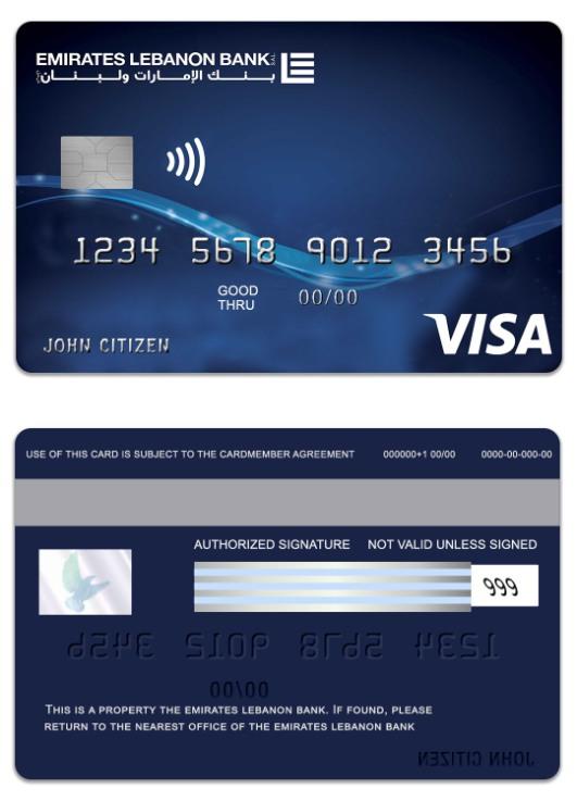 Lebanon Emirates Lebanon Bank visa classic charge card